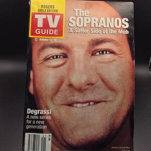 TV Guide Magazine The‎ Sopranos James Gandolfini Oct 13 2001 Rogers Edition Good